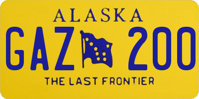 AK license plate GAZ200