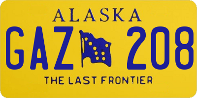 AK license plate GAZ208