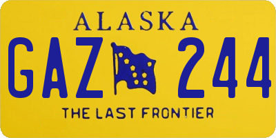 AK license plate GAZ244