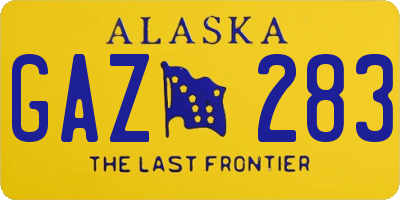 AK license plate GAZ283