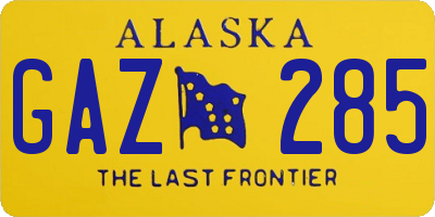 AK license plate GAZ285