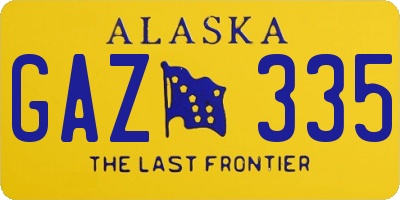 AK license plate GAZ335