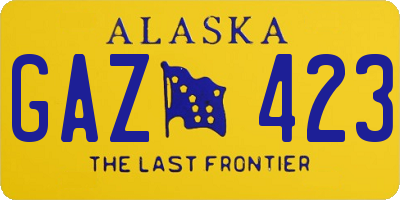 AK license plate GAZ423