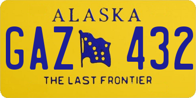 AK license plate GAZ432