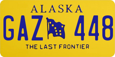 AK license plate GAZ448