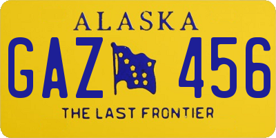 AK license plate GAZ456