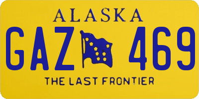 AK license plate GAZ469