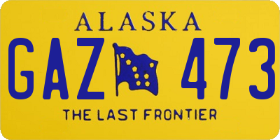 AK license plate GAZ473