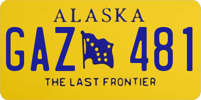 AK license plate GAZ481