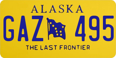 AK license plate GAZ495