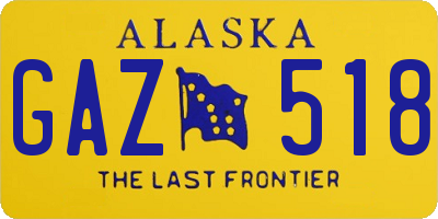 AK license plate GAZ518