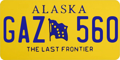 AK license plate GAZ560