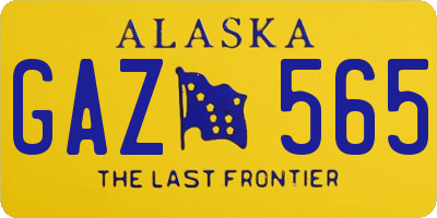 AK license plate GAZ565
