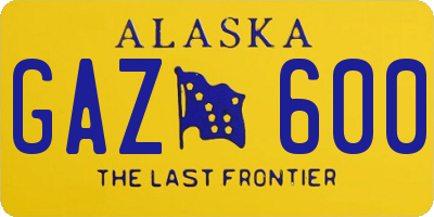 AK license plate GAZ600