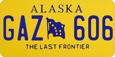 AK license plate GAZ606