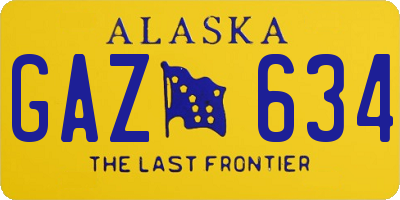 AK license plate GAZ634