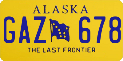 AK license plate GAZ678