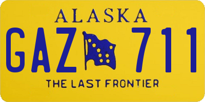 AK license plate GAZ711