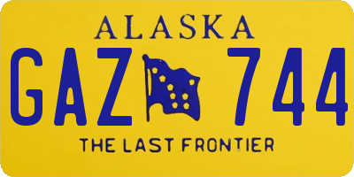 AK license plate GAZ744