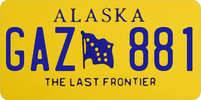 AK license plate GAZ881