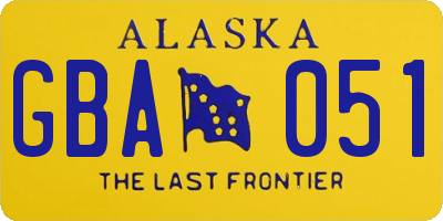 AK license plate GBA051
