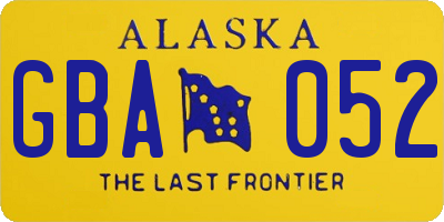 AK license plate GBA052