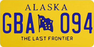 AK license plate GBA094
