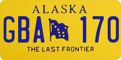 AK license plate GBA170