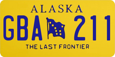 AK license plate GBA211