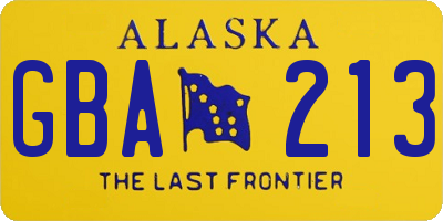 AK license plate GBA213