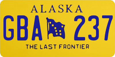 AK license plate GBA237
