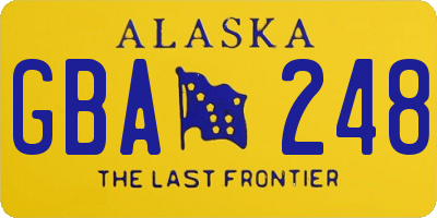 AK license plate GBA248