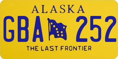 AK license plate GBA252