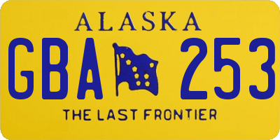 AK license plate GBA253