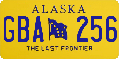 AK license plate GBA256