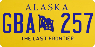 AK license plate GBA257