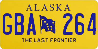 AK license plate GBA264