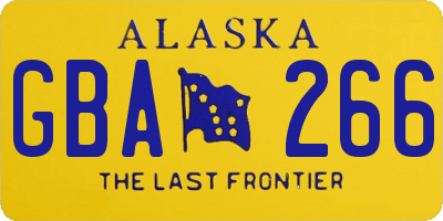 AK license plate GBA266