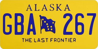AK license plate GBA267