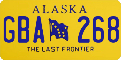 AK license plate GBA268