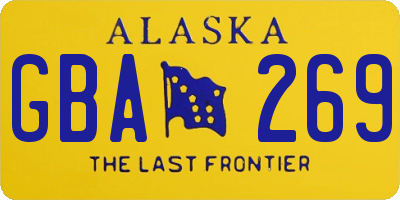 AK license plate GBA269