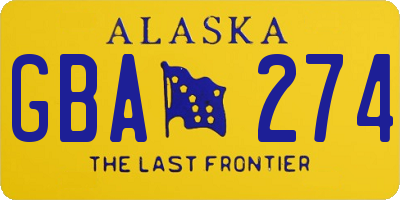 AK license plate GBA274