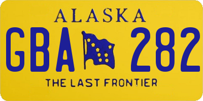 AK license plate GBA282