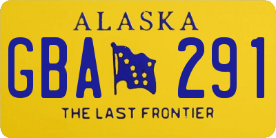 AK license plate GBA291