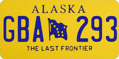 AK license plate GBA293