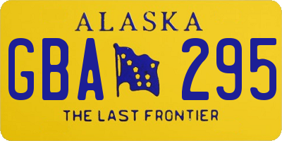 AK license plate GBA295