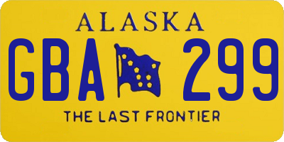AK license plate GBA299