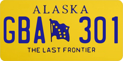 AK license plate GBA301