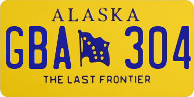 AK license plate GBA304