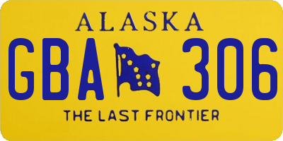 AK license plate GBA306